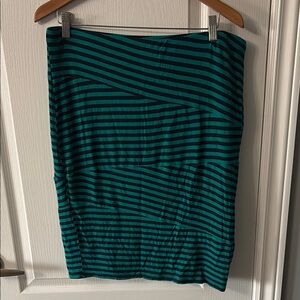 Striped Green and Blue Women's Skirt